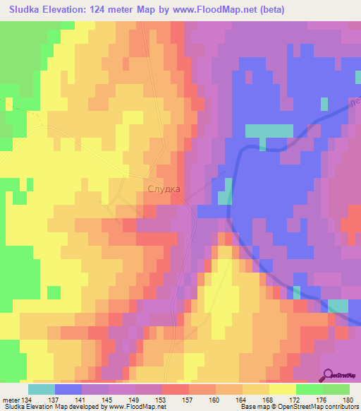 Sludka,Russia Elevation Map