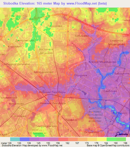 Slobodka,Russia Elevation Map