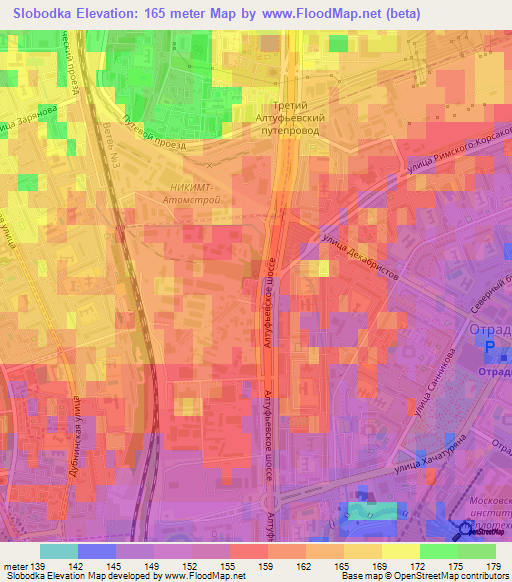 Slobodka,Russia Elevation Map