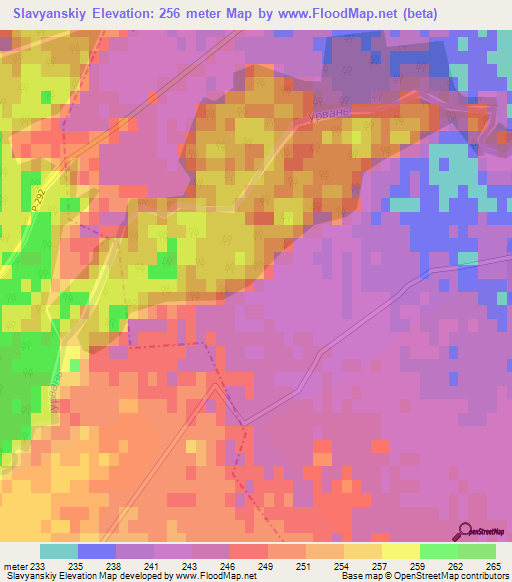 Slavyanskiy,Russia Elevation Map