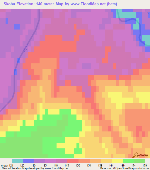 Skoba,Russia Elevation Map