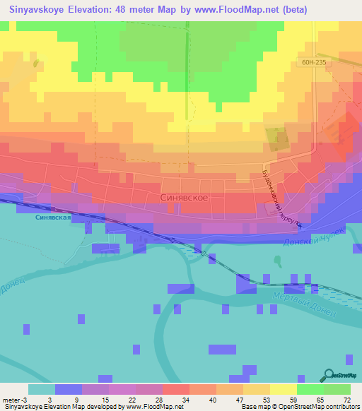 Sinyavskoye,Russia Elevation Map