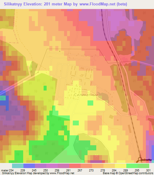 Silikatnyy,Russia Elevation Map