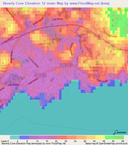 Elevation Of Beverly Cove,us Elevation Map, Topography, Contour