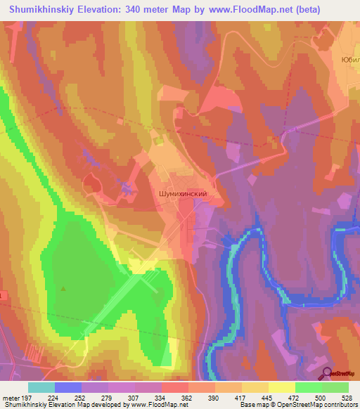 Shumikhinskiy,Russia Elevation Map