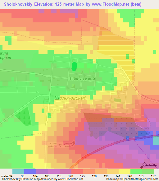 Sholokhovskiy,Russia Elevation Map