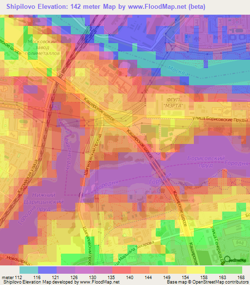 Shipilovo,Russia Elevation Map