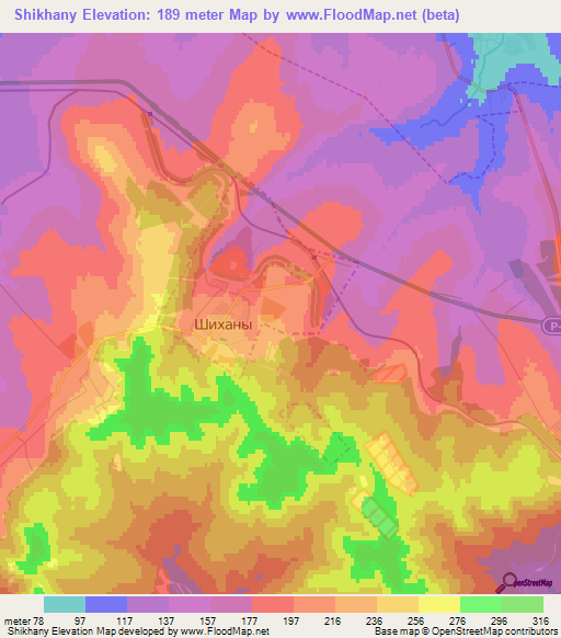 Shikhany,Russia Elevation Map