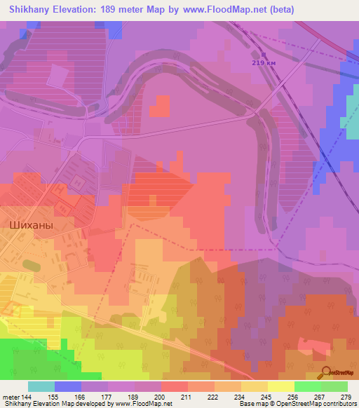 Shikhany,Russia Elevation Map