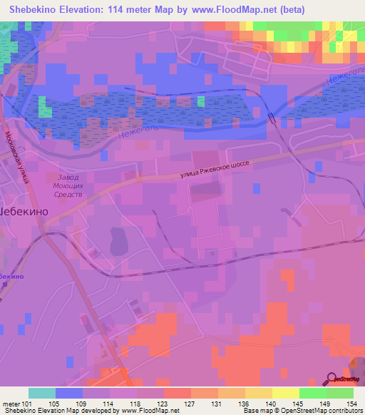 Shebekino,Russia Elevation Map