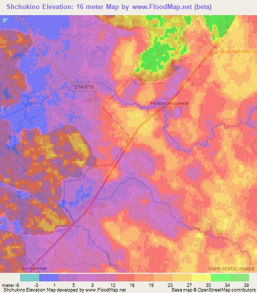 Shchukino,Russia Elevation Map