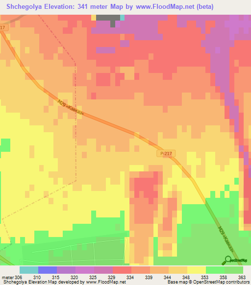 Shchegolya,Russia Elevation Map