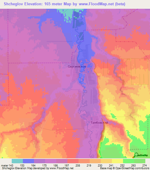 Shcheglov,Russia Elevation Map