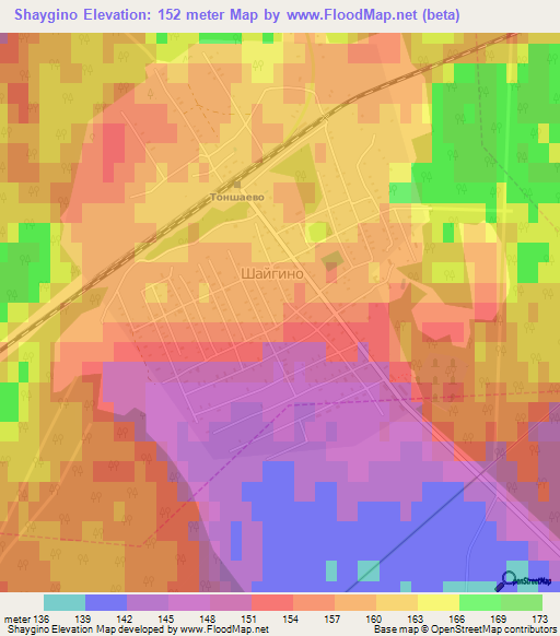 Shaygino,Russia Elevation Map