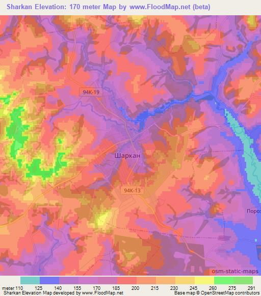 Sharkan,Russia Elevation Map