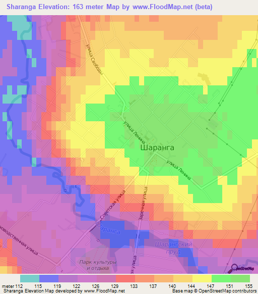 Sharanga,Russia Elevation Map