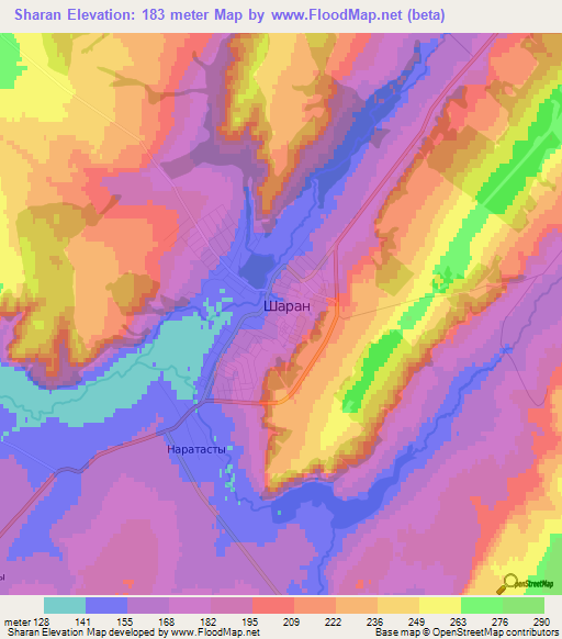 Sharan,Russia Elevation Map