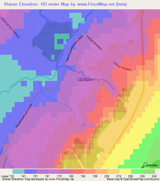 Sharan,Russia Elevation Map