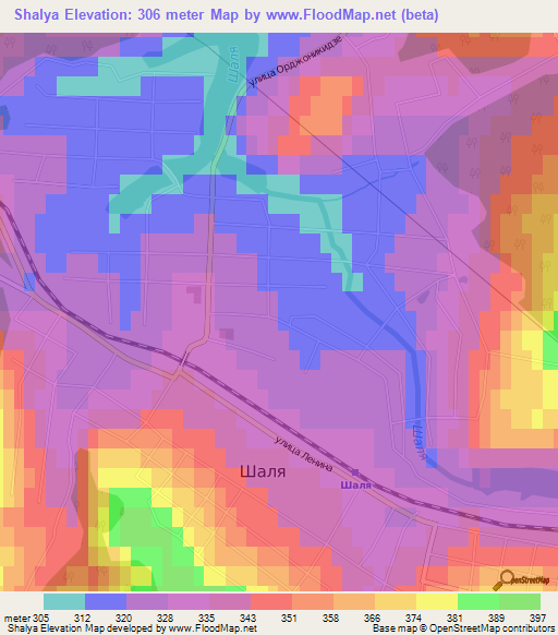 Shalya,Russia Elevation Map