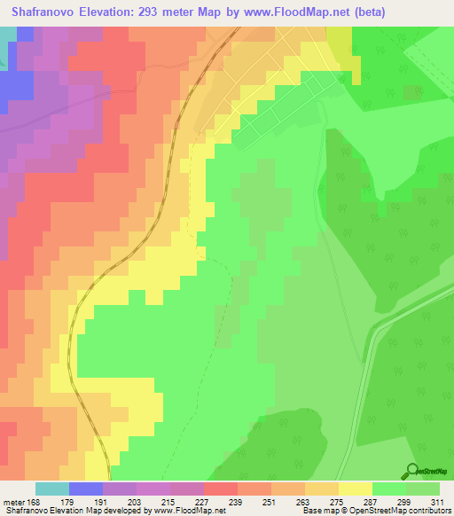 Shafranovo,Russia Elevation Map