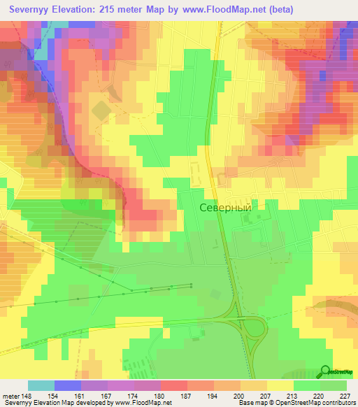 Severnyy,Russia Elevation Map