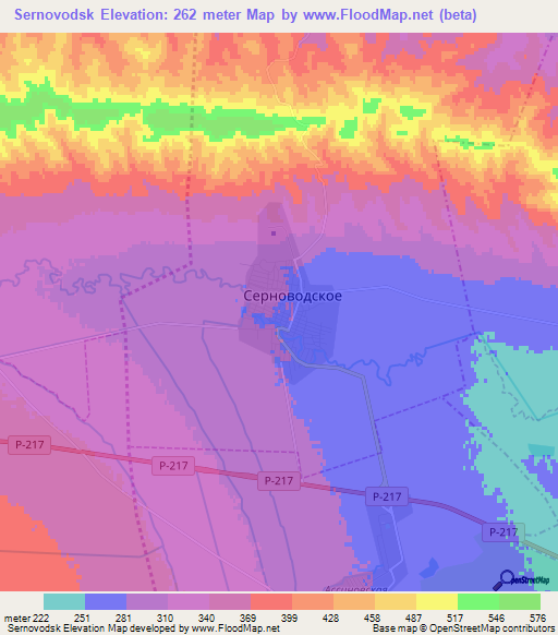 Sernovodsk,Russia Elevation Map