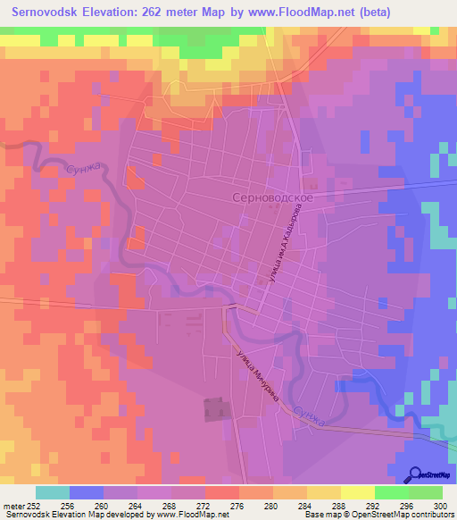 Sernovodsk,Russia Elevation Map