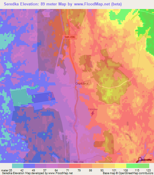 Seredka,Russia Elevation Map