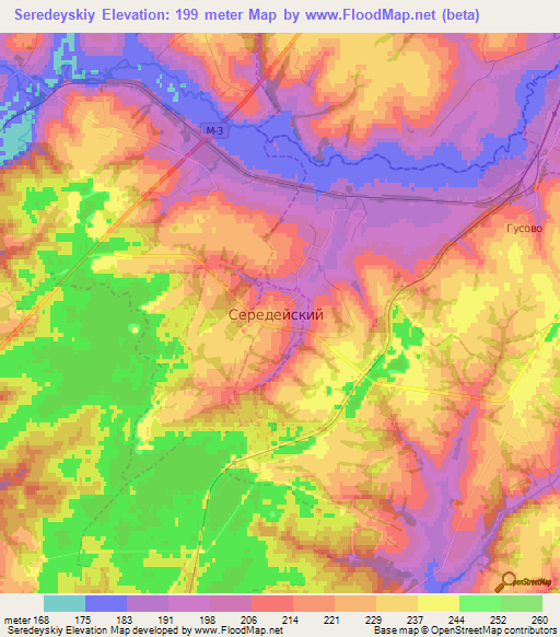 Seredeyskiy,Russia Elevation Map