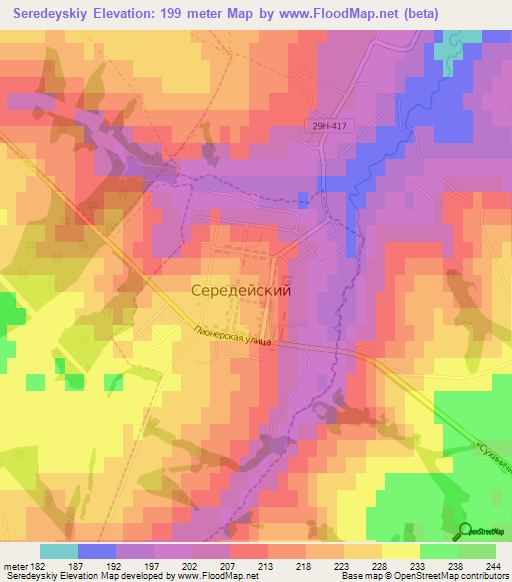 Seredeyskiy,Russia Elevation Map