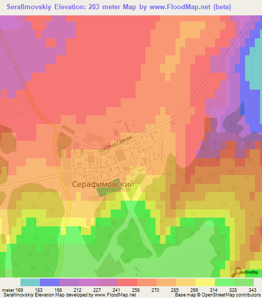 Serafimovskiy,Russia Elevation Map