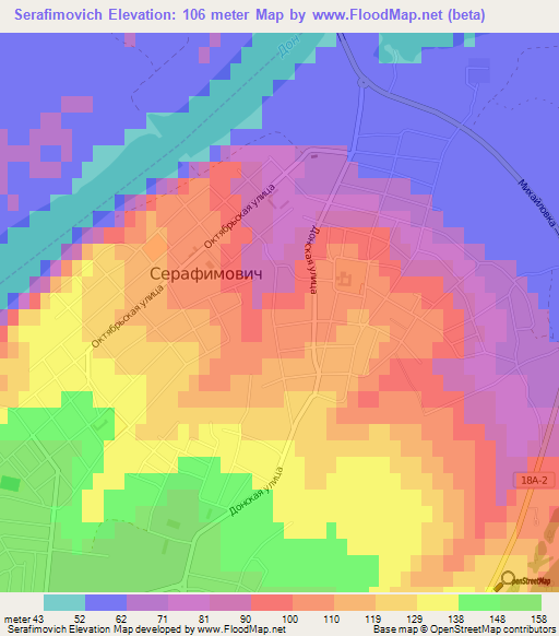 Serafimovich,Russia Elevation Map