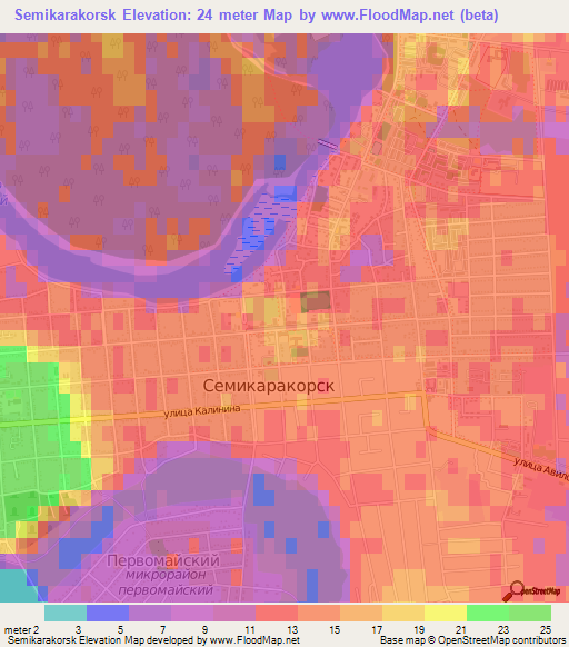 Semikarakorsk,Russia Elevation Map