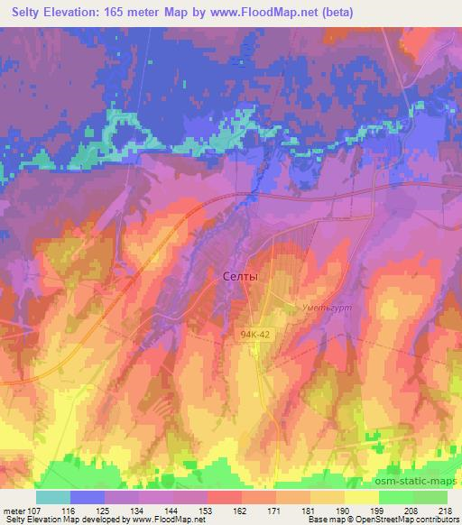 Selty,Russia Elevation Map