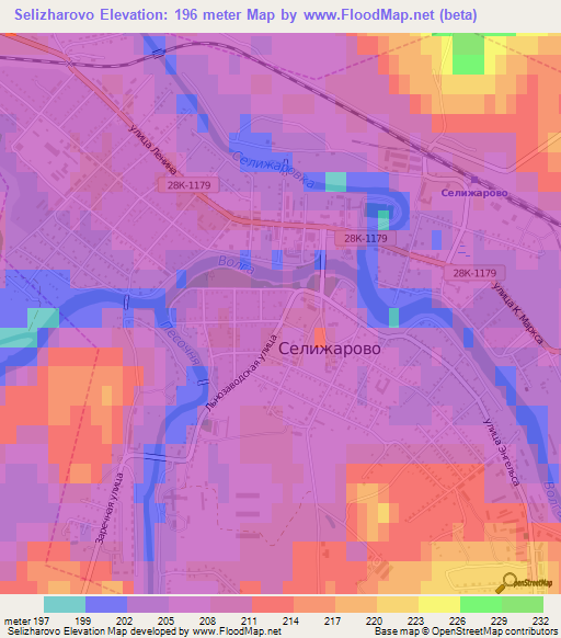 Selizharovo,Russia Elevation Map