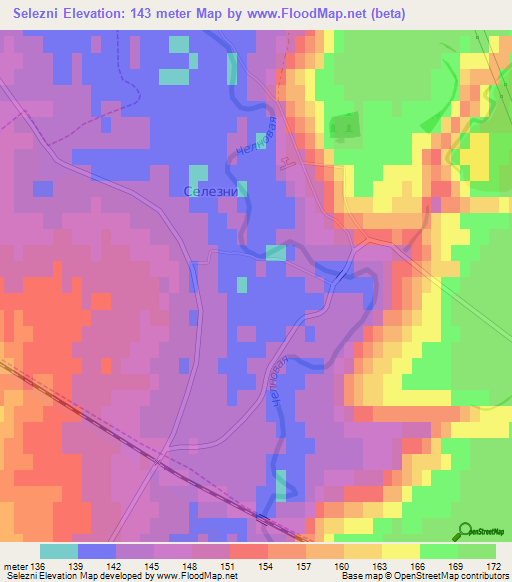 Selezni,Russia Elevation Map