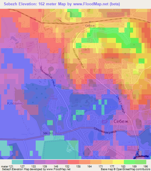 Sebezh,Russia Elevation Map