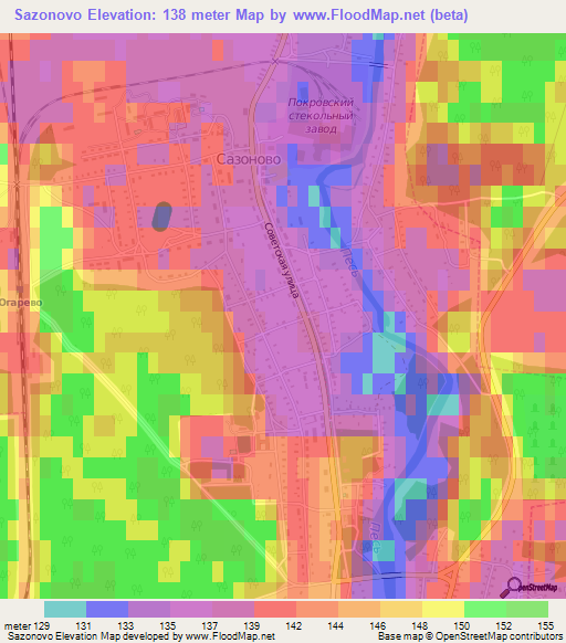 Sazonovo,Russia Elevation Map