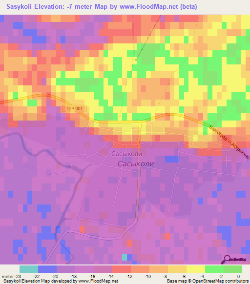 Sasykoli,Russia Elevation Map