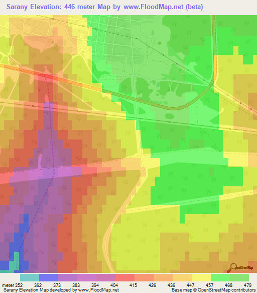 Sarany,Russia Elevation Map