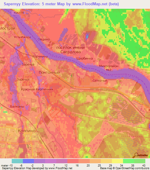 Sapernyy,Russia Elevation Map