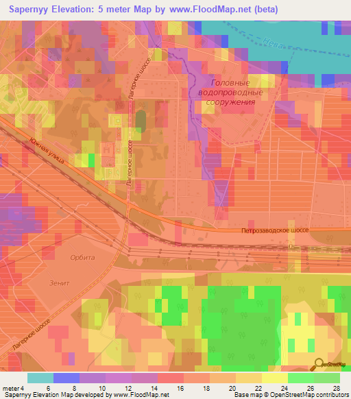 Sapernyy,Russia Elevation Map