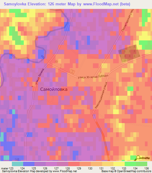 Samoylovka,Russia Elevation Map