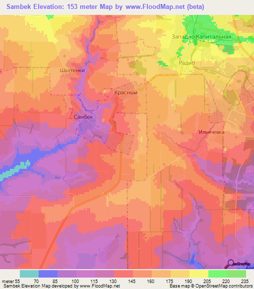 Sambek,Russia Elevation Map