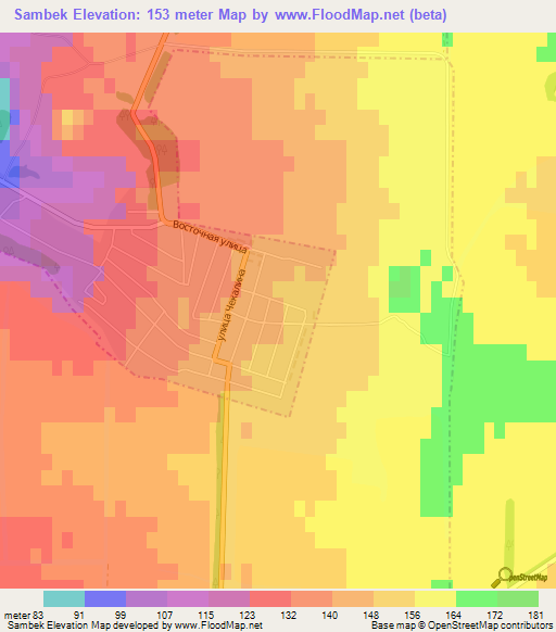 Sambek,Russia Elevation Map