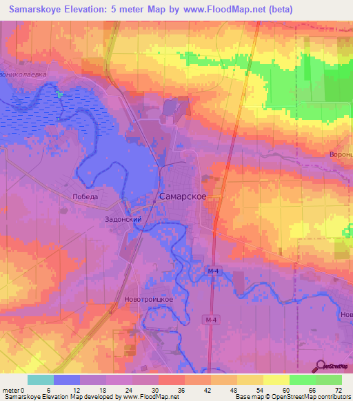 Samarskoye,Russia Elevation Map