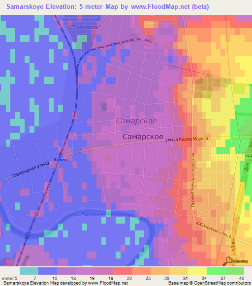 Samarskoye,Russia Elevation Map