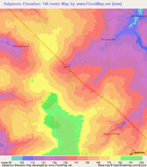 Salparovo,Russia Elevation Map