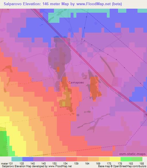 Salparovo,Russia Elevation Map