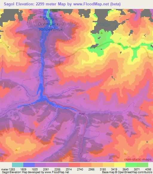 Sagol,Russia Elevation Map